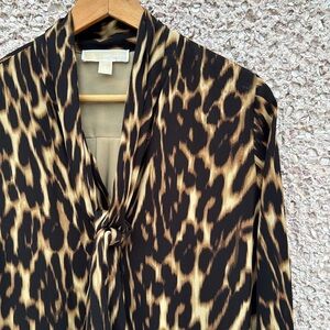 Michael Kors Leopard Print Lightweight Shirt Dress